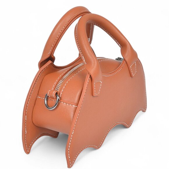 BNWT Iconic Spider Patent Stitching Bat Shape Top Handle Novelty Bag - Picture 3 of 6